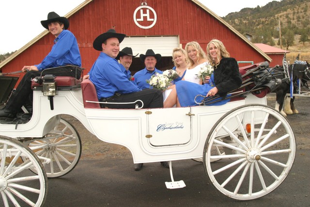 Wedding party at Walking H Ranch